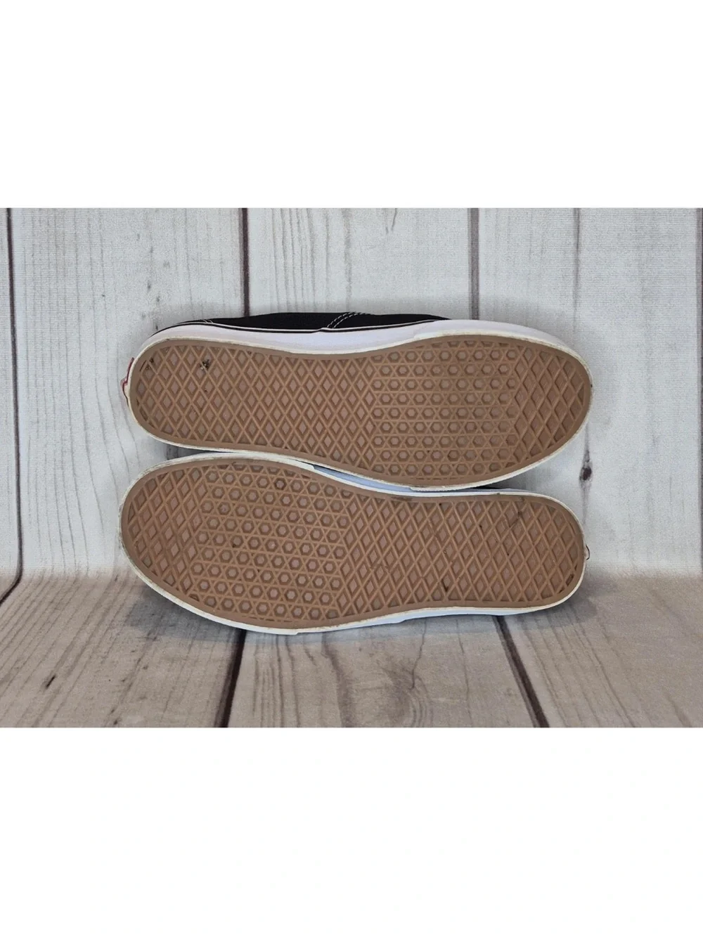 Vans Men’s Size 11.5/ Women’s Size 13 Black White Canvas Skate Shoes - Picture 9 of 11